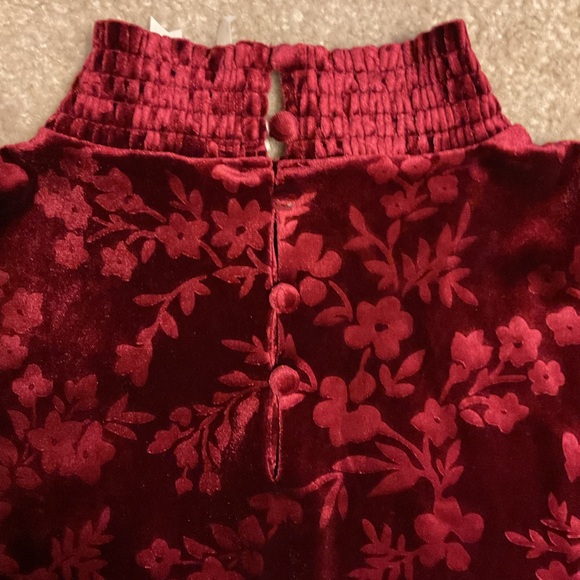 Matilda Jane Melanie Velvet Long Sleeve Burgundy Burnout Floral Print Large L - Picture 12 of 14